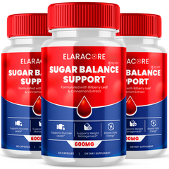 Elaracore Advanced Glycogen Supplement Natural Circulation Support (3 Pack-180 Capsules)