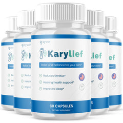 (5 Pack) Karylief Advanced Ear Health Support Kary Lief Formula Max 300 Capsules