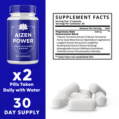 (3 Pack) Aizen Power, Aizen Power Male Enhancement Supplement (180 Capsules)