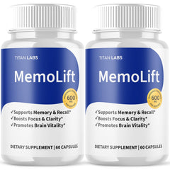 (2 Pack) MemoLift Pills - Brain Health & Cognitive Support Supplement 120 Capsules
