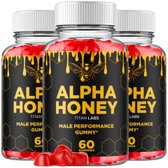 (3 Pack) Alpha Honey Gummy Male Health Support Supplement AlphaHoney 180 Gummies