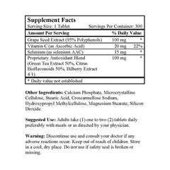 OPC Grape Seed Extract 100 MG - 300 Tablets
