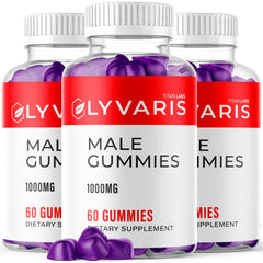 (3 Pack) Lyvaris Male ACV Gummy Male Health Support Formula Ly Varis 180 Gummies