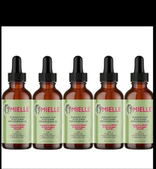MIELLE Organics Rosemary Mint Scalp & Hair Strengthening Oil w/ Biotin 2oz (5 Pack)