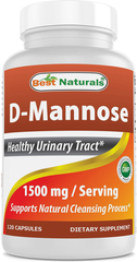 Best Naturals D-Mannose Urinary Tract Cleanse Supplement - 120 Capsules