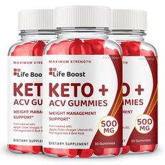 (3 pack) Life Boost Keto ACV Gummies